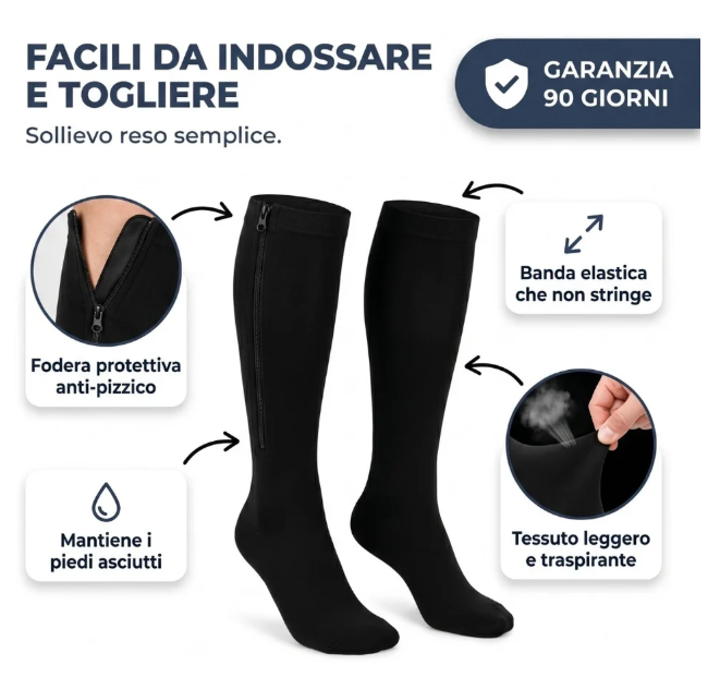CircolaPiù™- Calze a compressione con cerniera