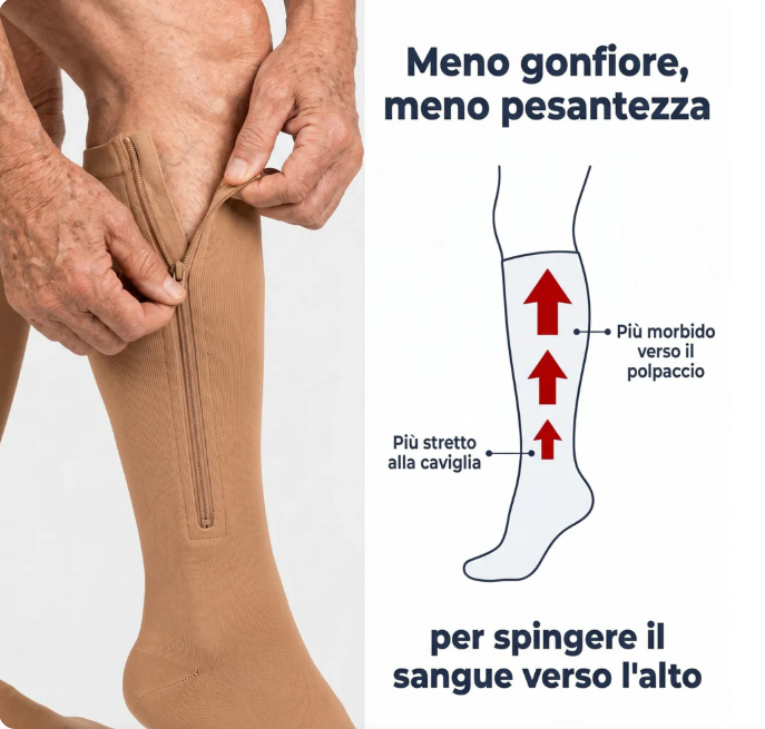 CircolaPiù™- Calze a compressione con cerniera